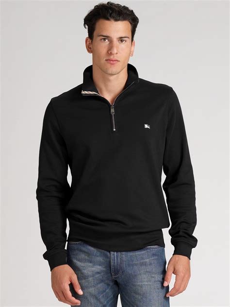 burberry zip hoodie mens|burberry men's half zip pullover.